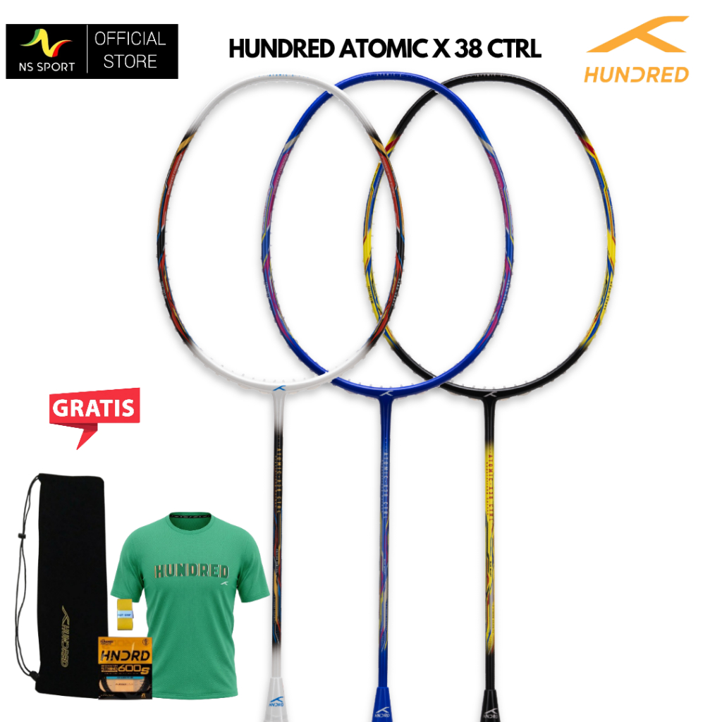 Raket Badminton Hundred Atomic X 38 Control