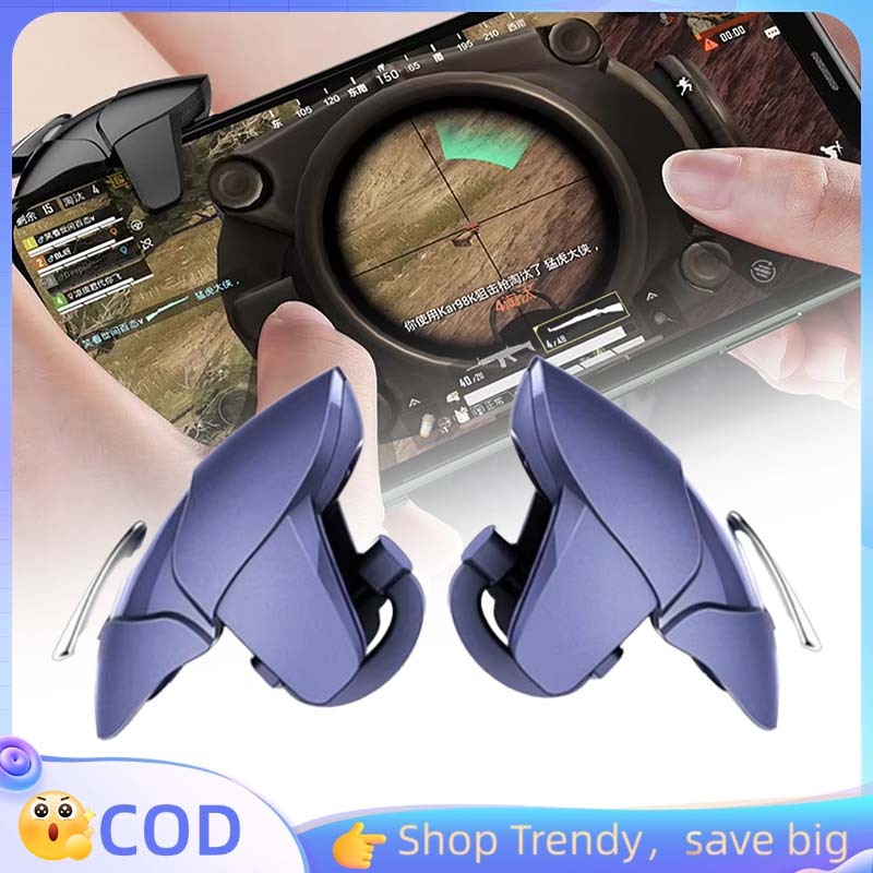 2pcs Trigger L1 R1 Pemotretan Fps Alat Bantu Bidik Aim Game Shooter Tombol Trigger Mekanis Game Hp A
