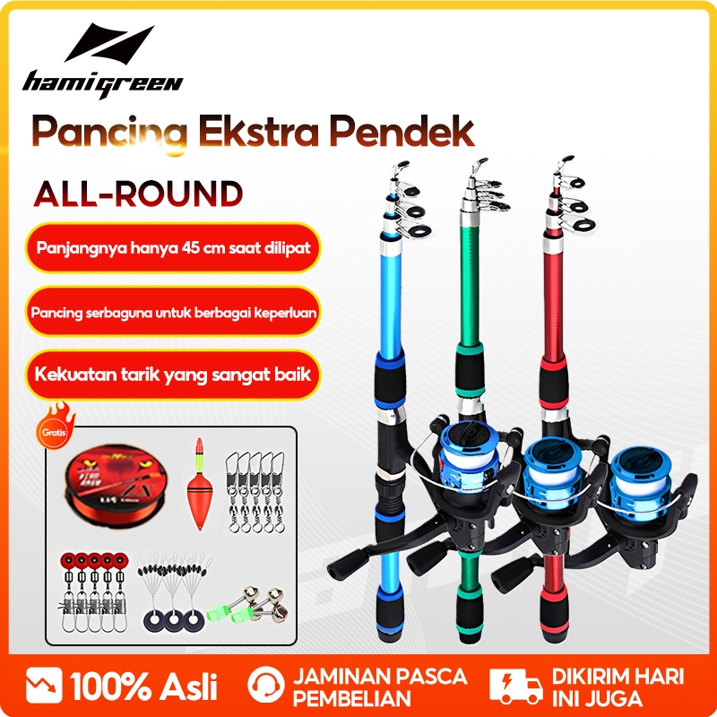 Hamigreen Set Pancing Joran Pancing Reel Pancing Senar Pancing Umpan Power Pancing Set Combo pancing