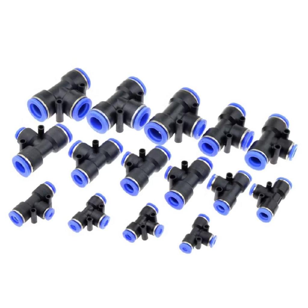 PE-04 Fitting Pneumatic PE/TEE 4x4x4mm sliplock