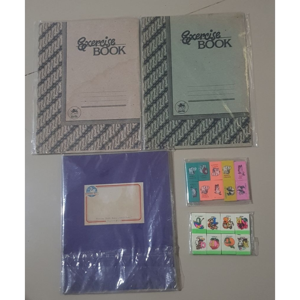 Buku Tulis dan penghapus jadul