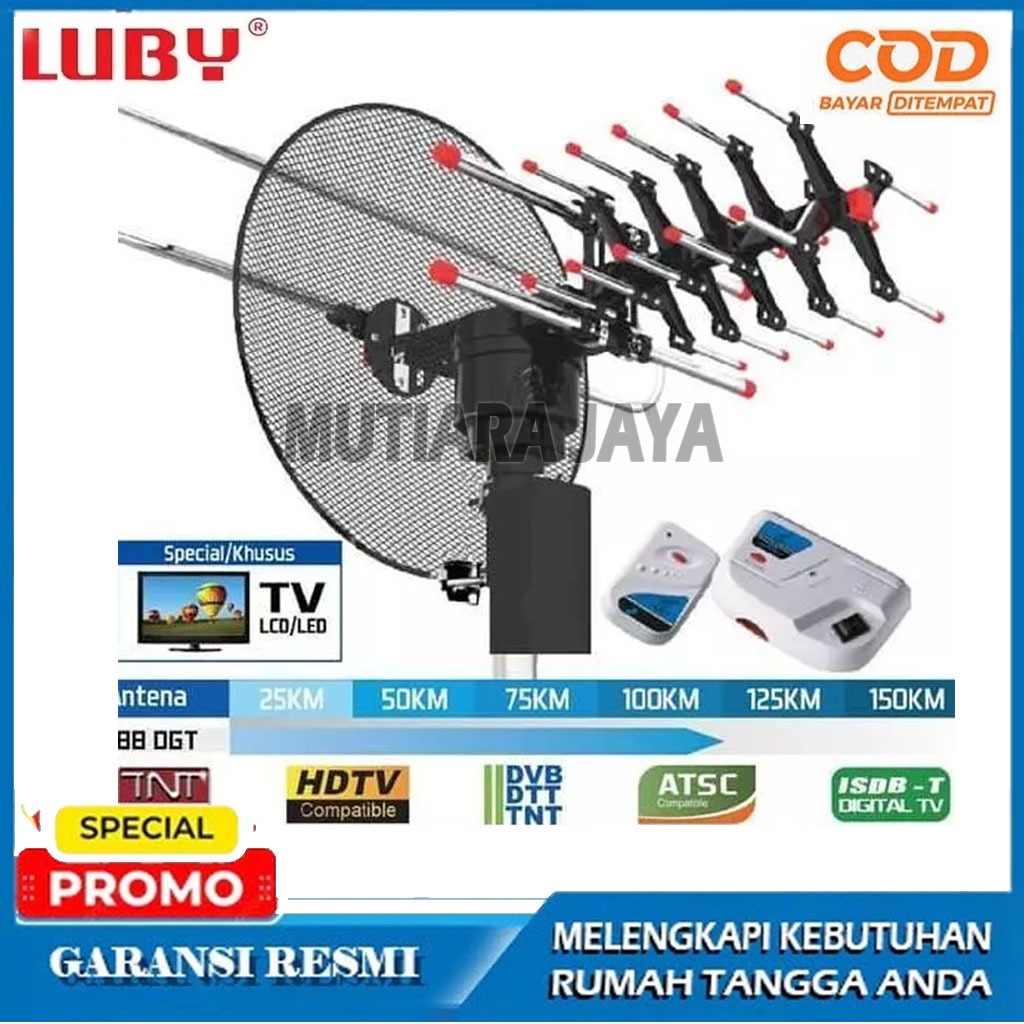 ANTENA TV DIGITAL LUBY L AR-888 SUPORT STB / ANTENA TV MODEL PARABOLA SINYAL KUAT PROMO