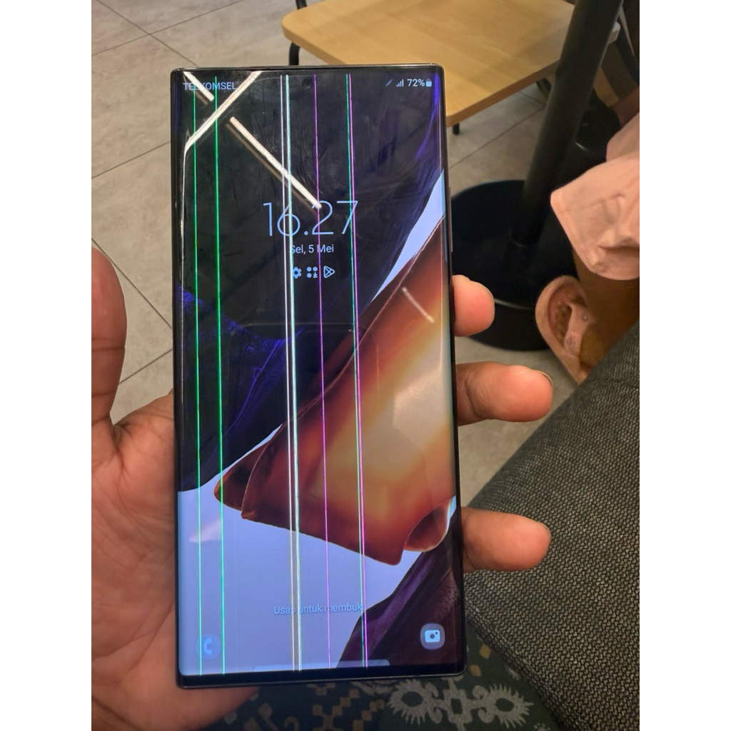 samsung note 20 ultra minus lcd garis
