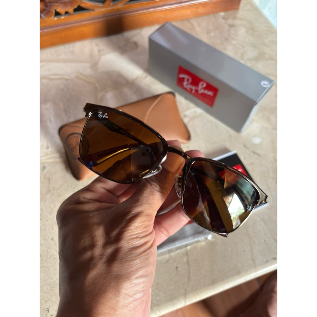 kacamata klasik ray-ban Rb 3508 sz 56 full brown