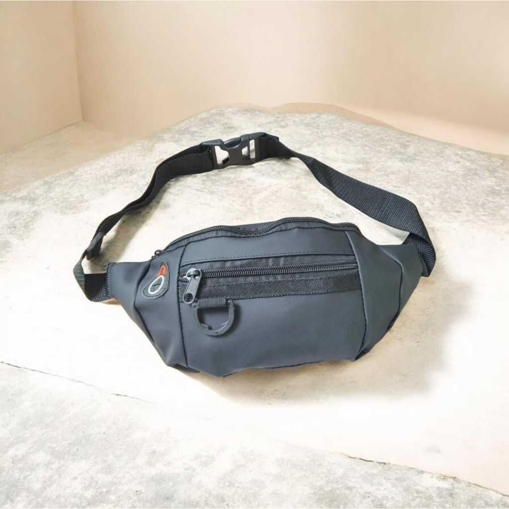 waitsbag pria casual trendy bahan kulit sintetis halus waterproof - tas pinggang pria dan wanita ter