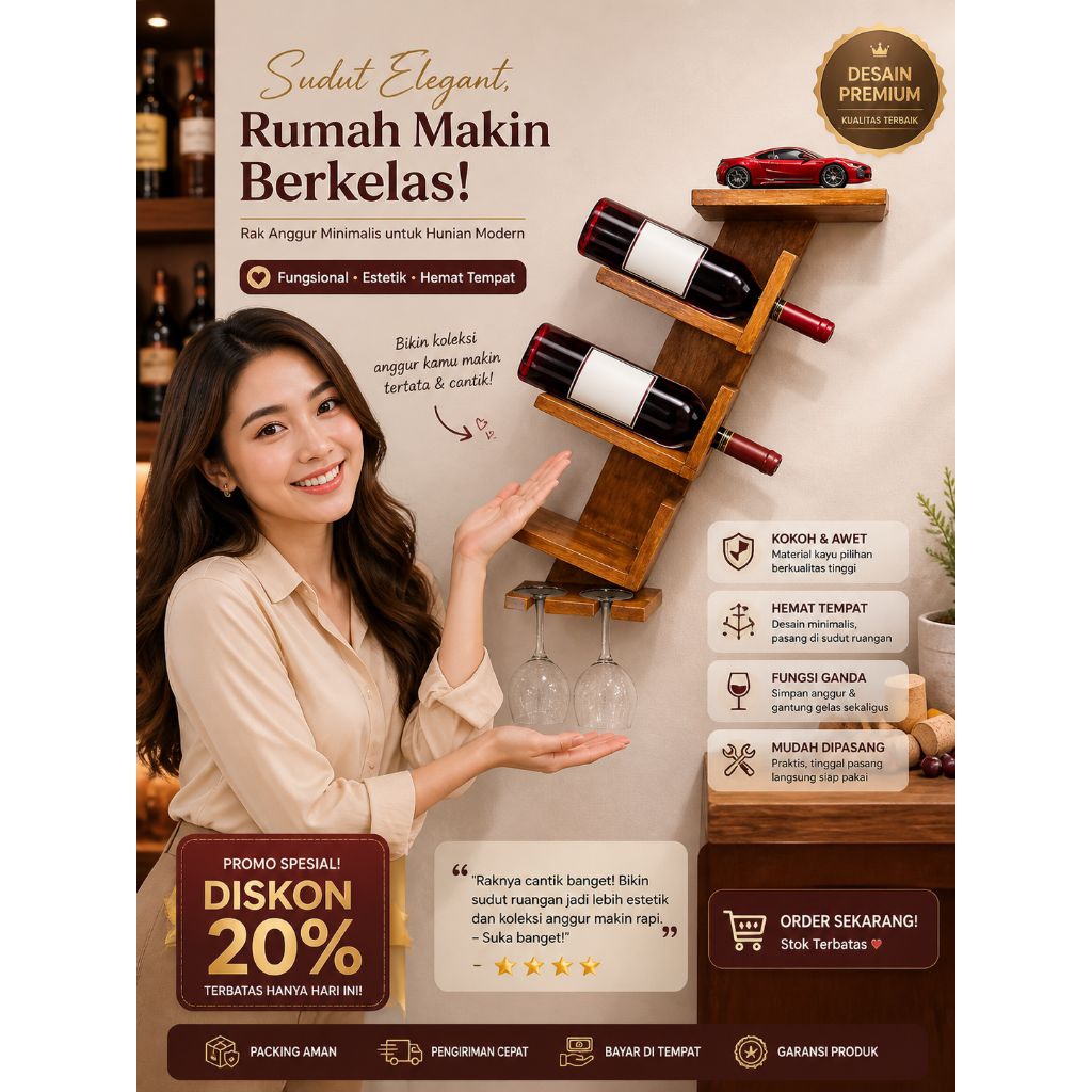 Rak botol rak dinding botol rak dinding kayu