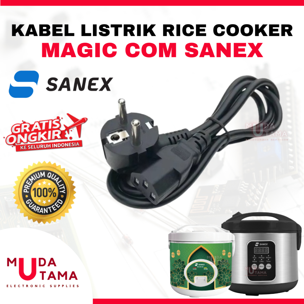 Kabel Rice Cooker MagicCom SANEX | Cok Kabel MagicCom SANEX | Kabel Listrik Magic Com SANEX | Kabel 