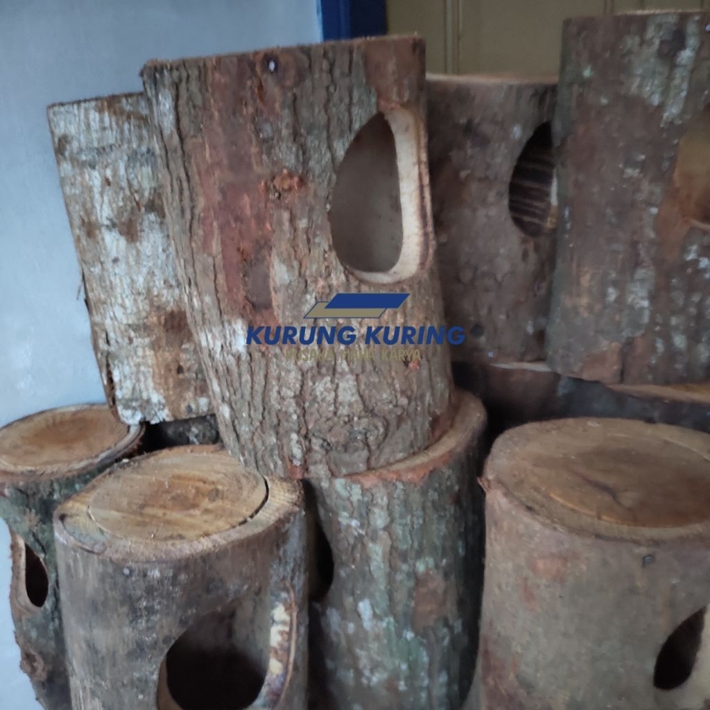 GLODOK KANDANG SARANG BURUNG / TEMPAT BERTELUR  KAYU BESAR LOVEBIRD MURAI PLECI