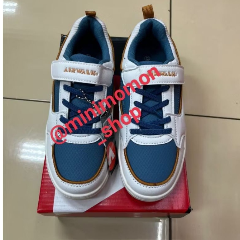 AIRWALK ERQA SEPATU KASUAL  ANAK PRIA ORIGINAL/JR BOYS_WHITE BLUE