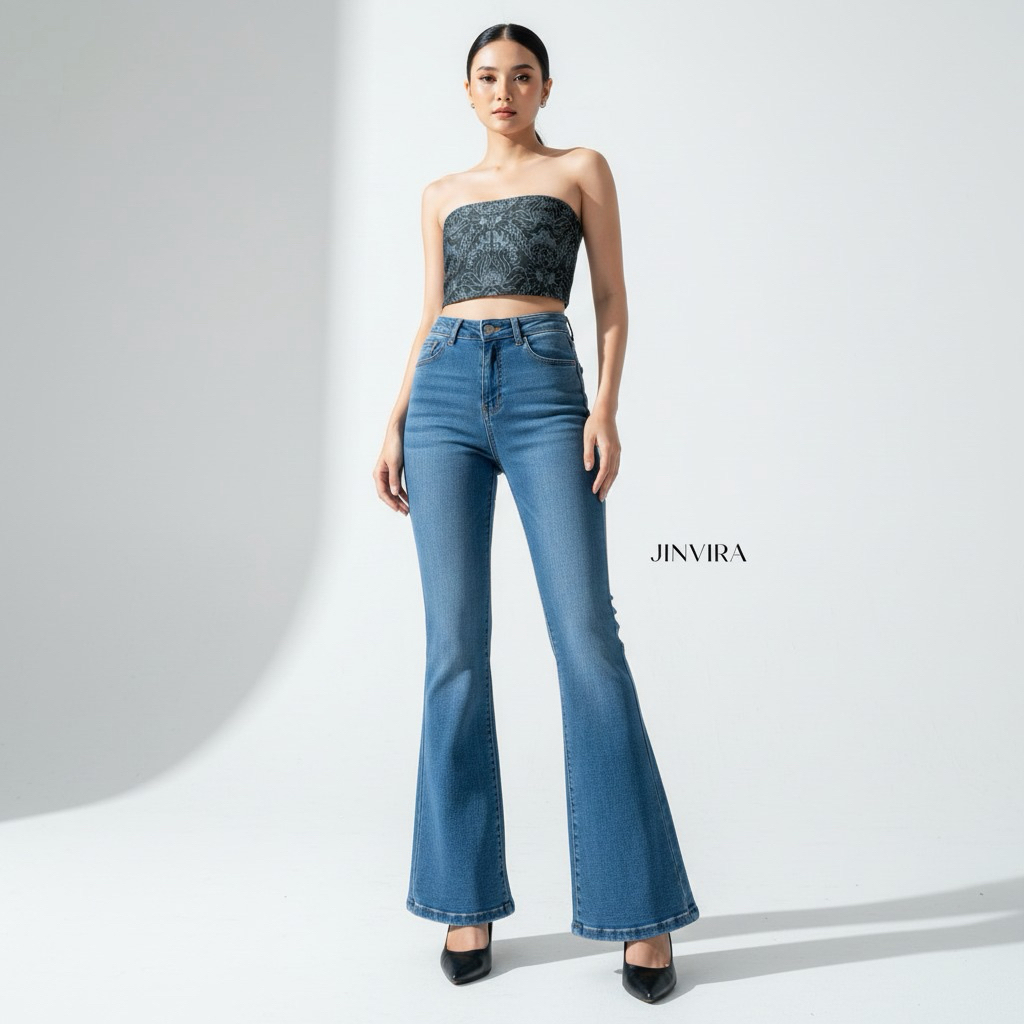 highwaist - cutbray highwaist celana cutbray jeans wanita cutbray strech highwaist dewasa dan anak