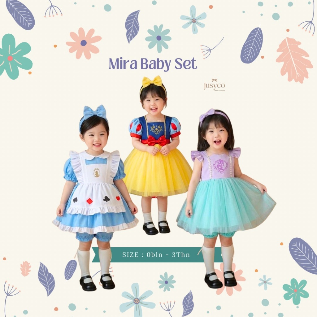 Mira Fairy Rabbit Blue Dress/ Dress Pesta  Anak Karakter Lucu
