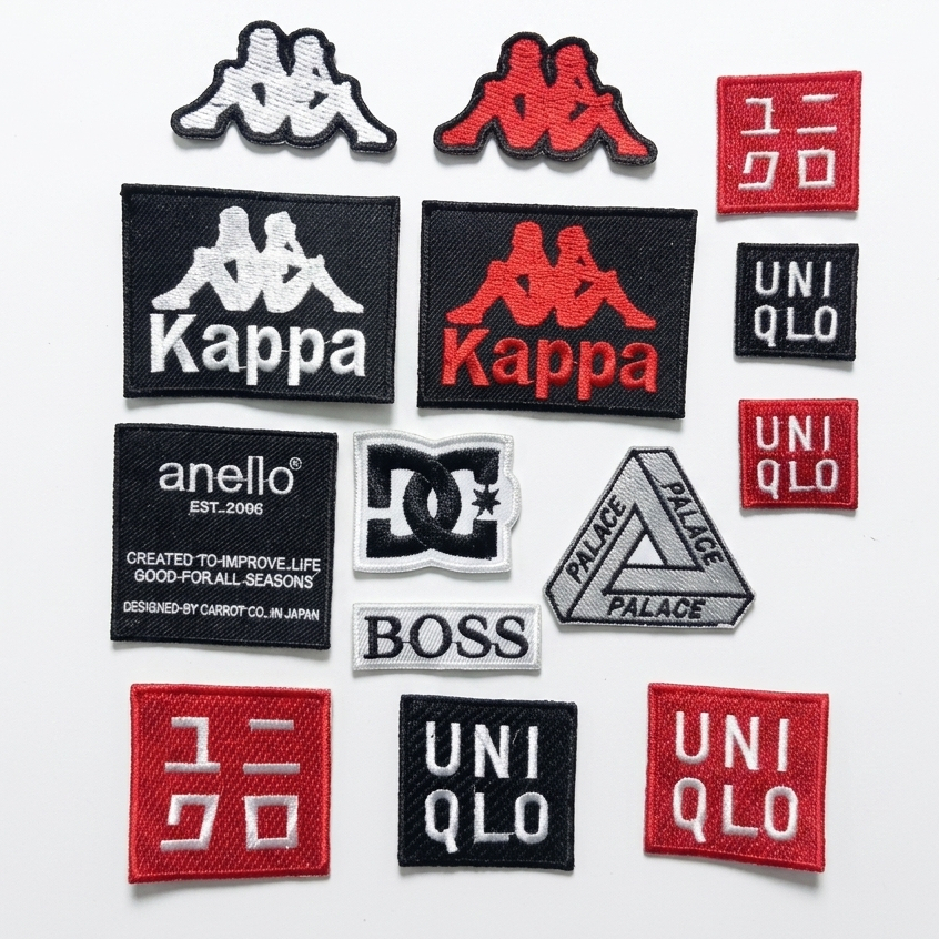 Patch bordir,logo bordir, brand luar negri, logo bordir brand, patch bordir komputer