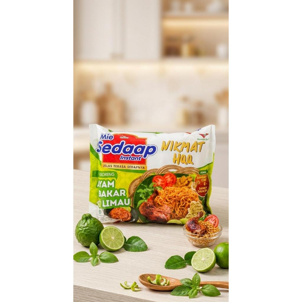 Mie Sedaap Goreng Ayam Bakar Limau 1 Pcs | Rasa Segar Gurih + Sambal Pedas Nikmat