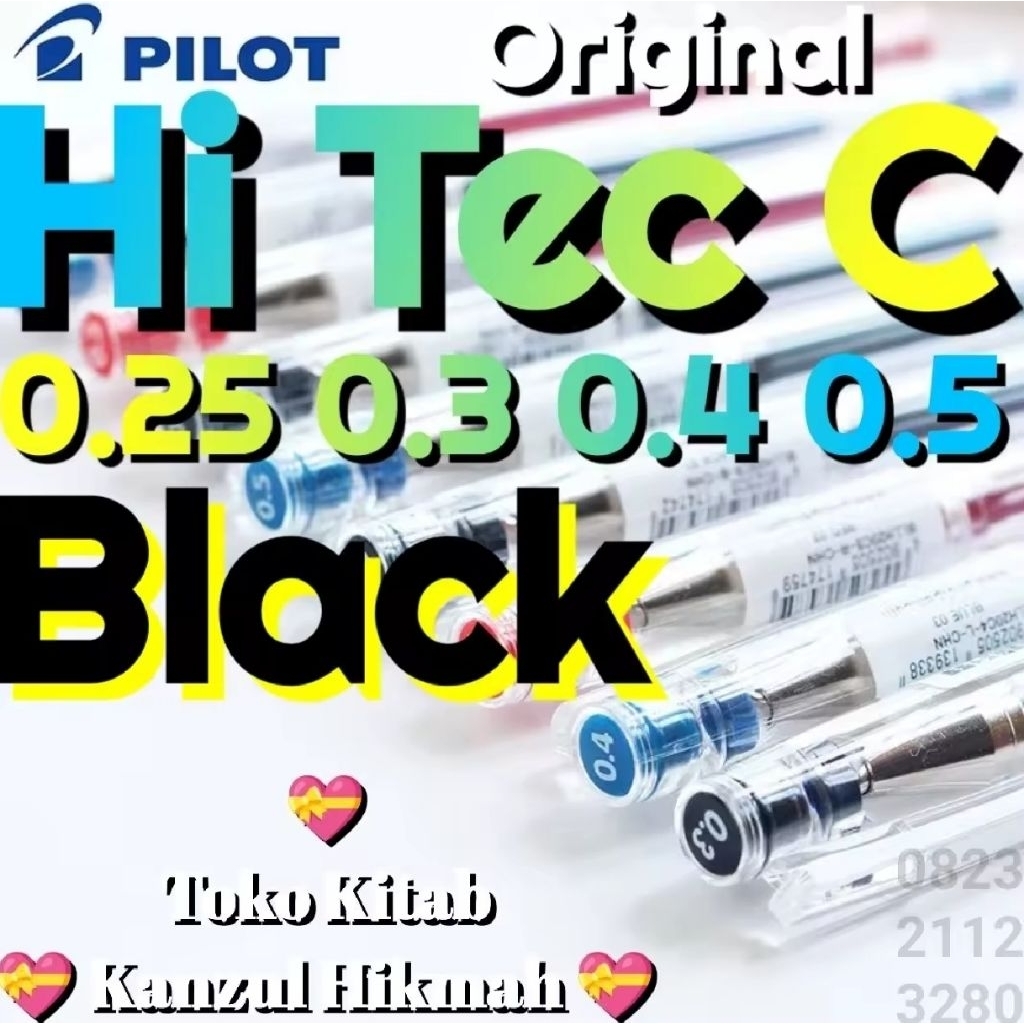 Ai-Kh3phc 1Pcs Pen Pena Pulpen Pilot Hitech Hitec Hi Tech Tec C 0.25 0.3 0.4 0.5 Black Red Blue Gree