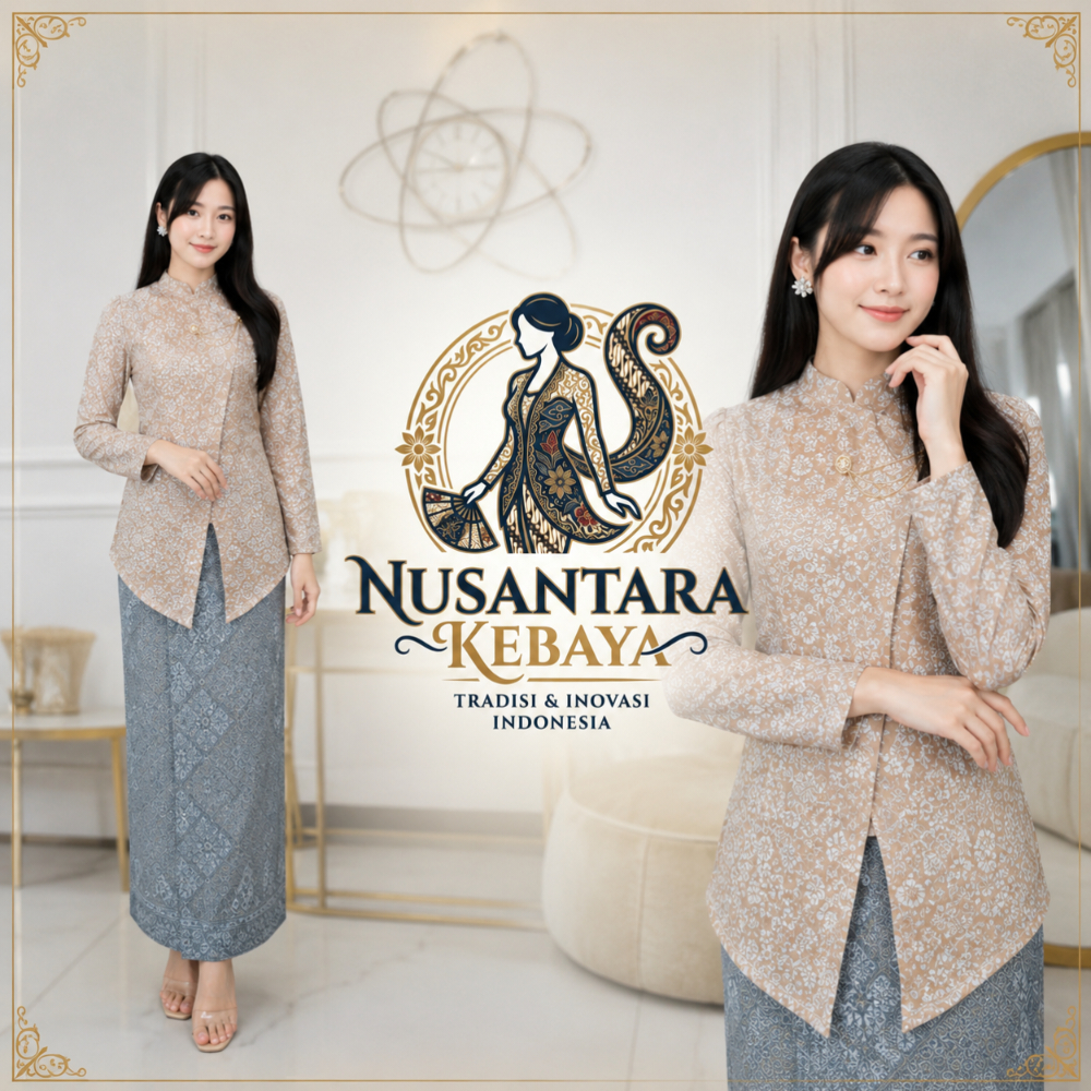 Nusa Kebaya - Kebaya Wisuda Janggan Ayu Set Rok Songket / Kebaya Modern Hijab / Kebaya Kondangan Ele