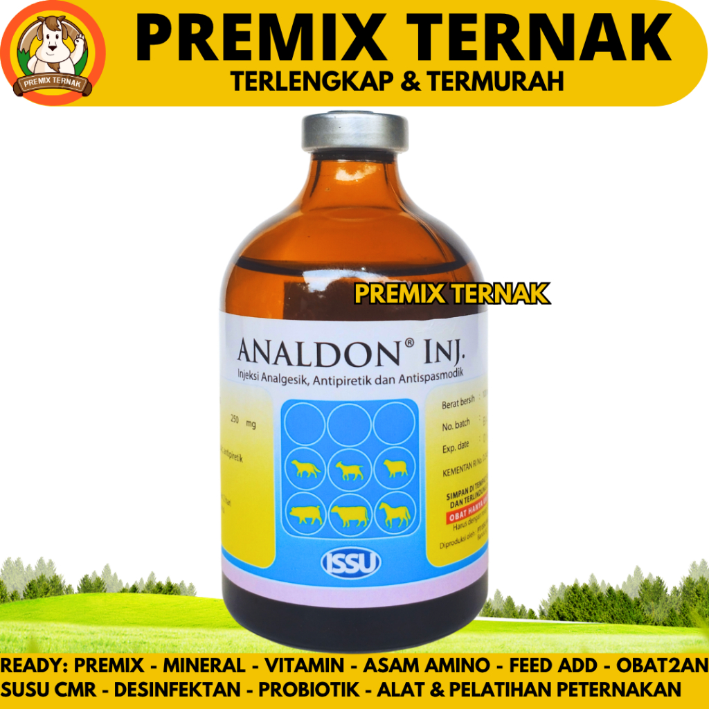 ANALDON 100 ML ISSU - Obat Hewan Pereda Sakit Demam Analgesik Antipiretik Ternak Sapi Kambing Kerbau