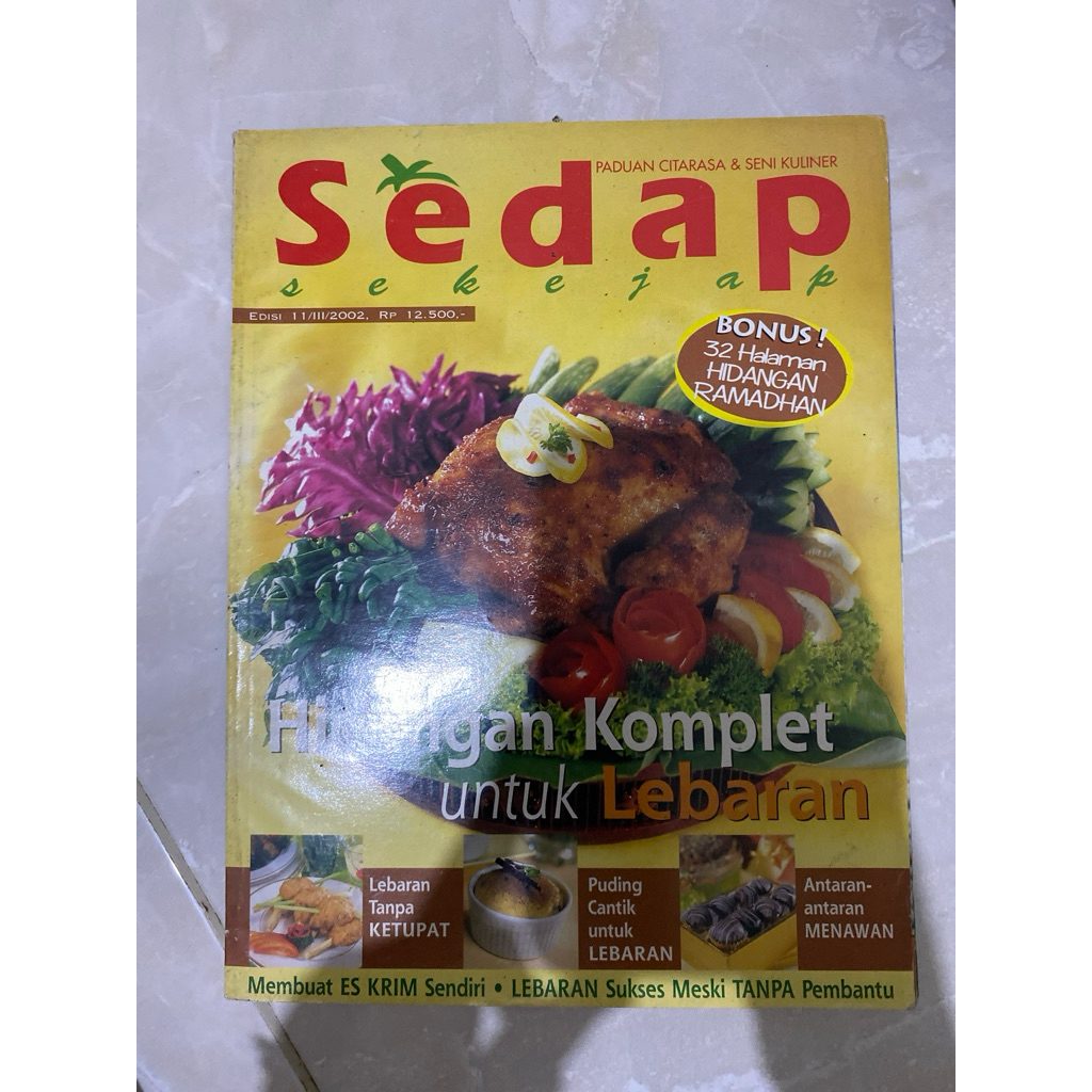 Majalah Sedap Edisi 11/3/2002 Hidangan Komplet Lebaran
