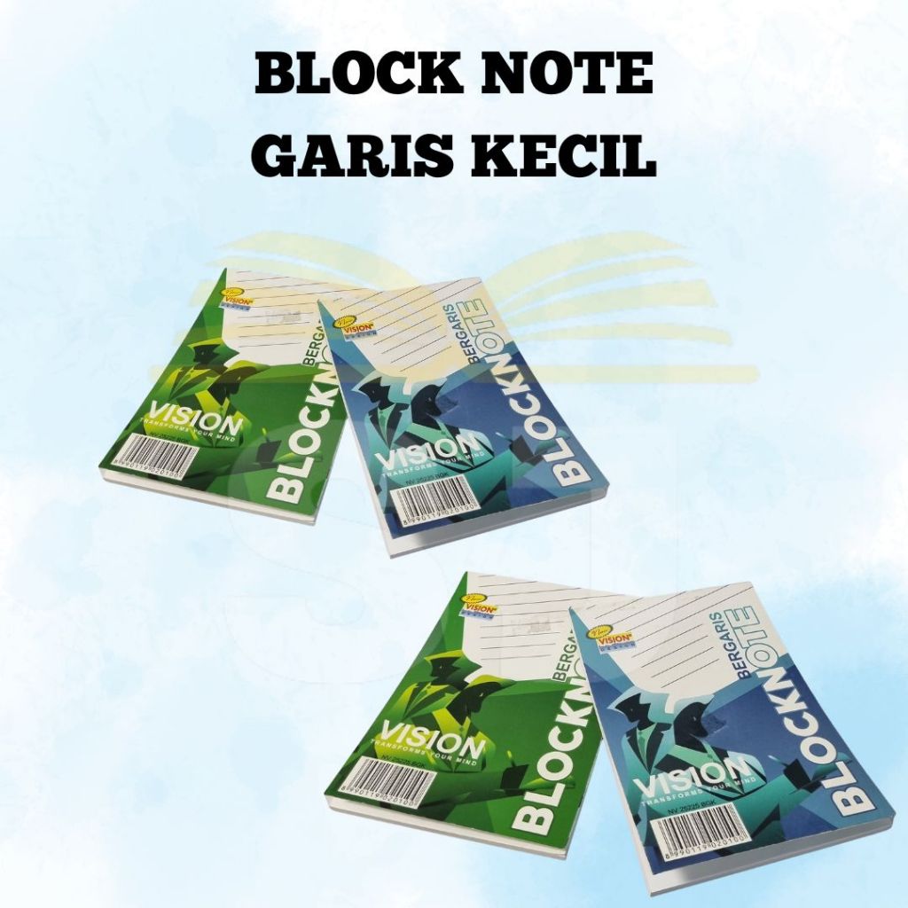 BLOCK NOTE GARIS | BUKU NOTES | BLOCK NOTE A5 VISION | BLOCK NOTE GARIS A6 VISION | BLOCK NOTE VISIO