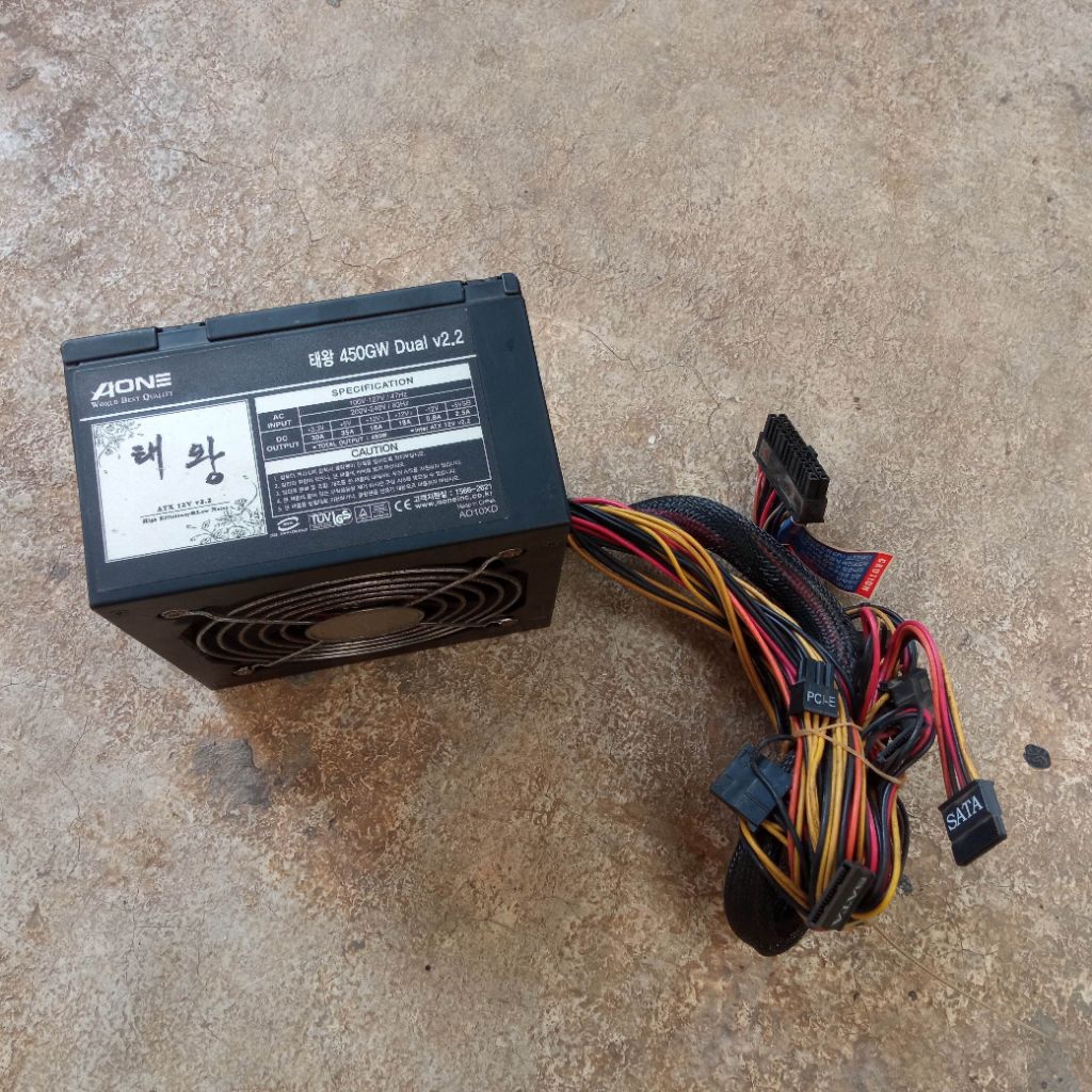 Power Supply PSU AONE 450W • 6pin VGA Ready
