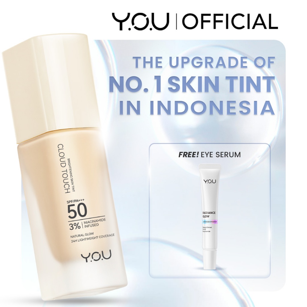 [UPGRADE] YOU Cloud Touch 3% Niacinamide Brightening Skin Tint For ALL Skin Sensitive Skin Perfect C