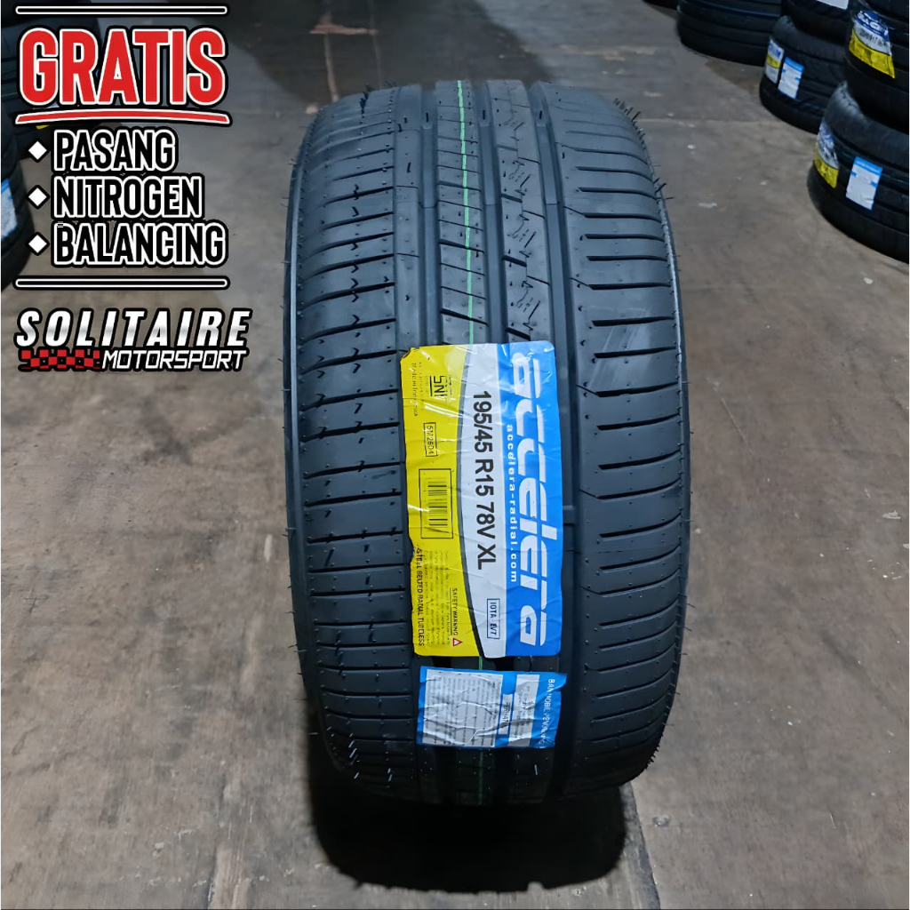 [BARU] Ban Mobil Tipis Tapak Lebar Ring 15 Merk ACCELERA iota EVT 195/45 R15