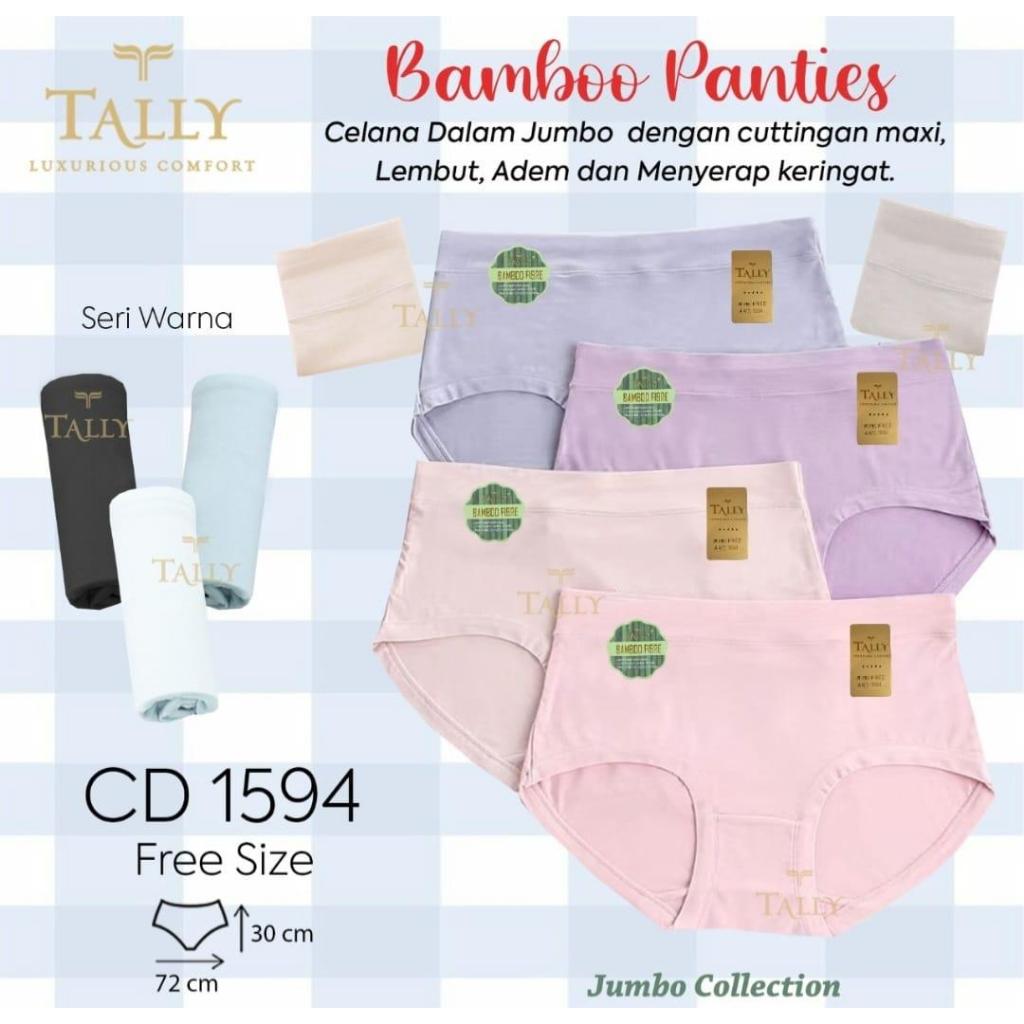 Tally Celana Dalam Katun Bamboo Jumbo | Cooling Effect | Fit Size 3L to 5L - CD 1594