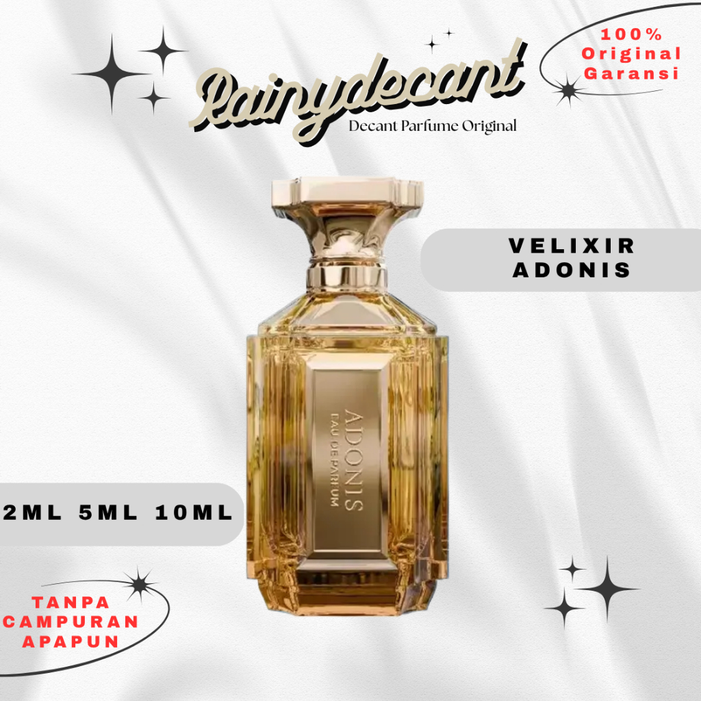 Velixir Adonis Extrait De Parfum Original 2ml 5ml 10ml – Sweet Vanilla Honey Luxury - Bold, Sexy & C