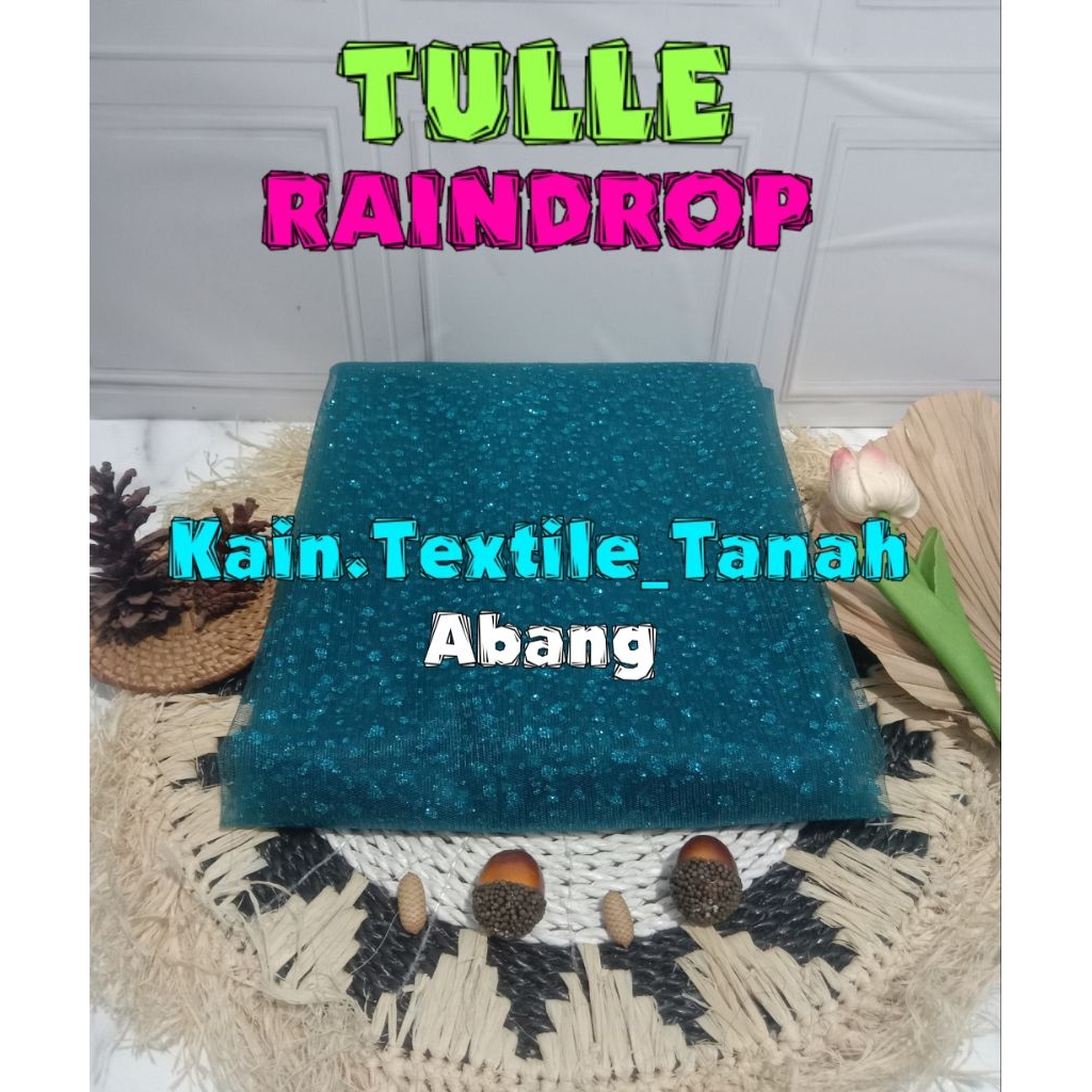 Kain Tile Sugar Candy Snow / Kain Tulle Sugar Candy Raindrop