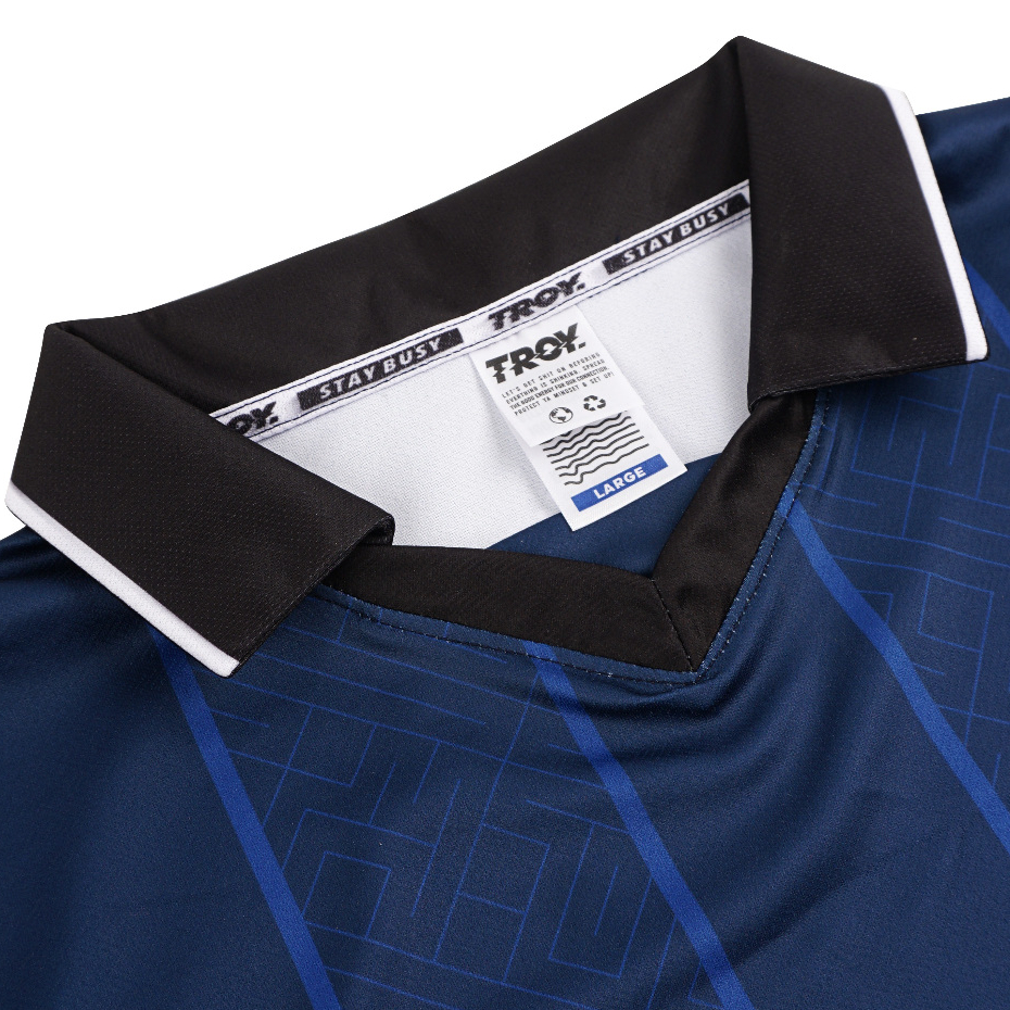 Troy Company Jersey Biru Navy Garis Klasik - Beyond Ordinary Jersey Deep Blue Pinstripe JSM 3616