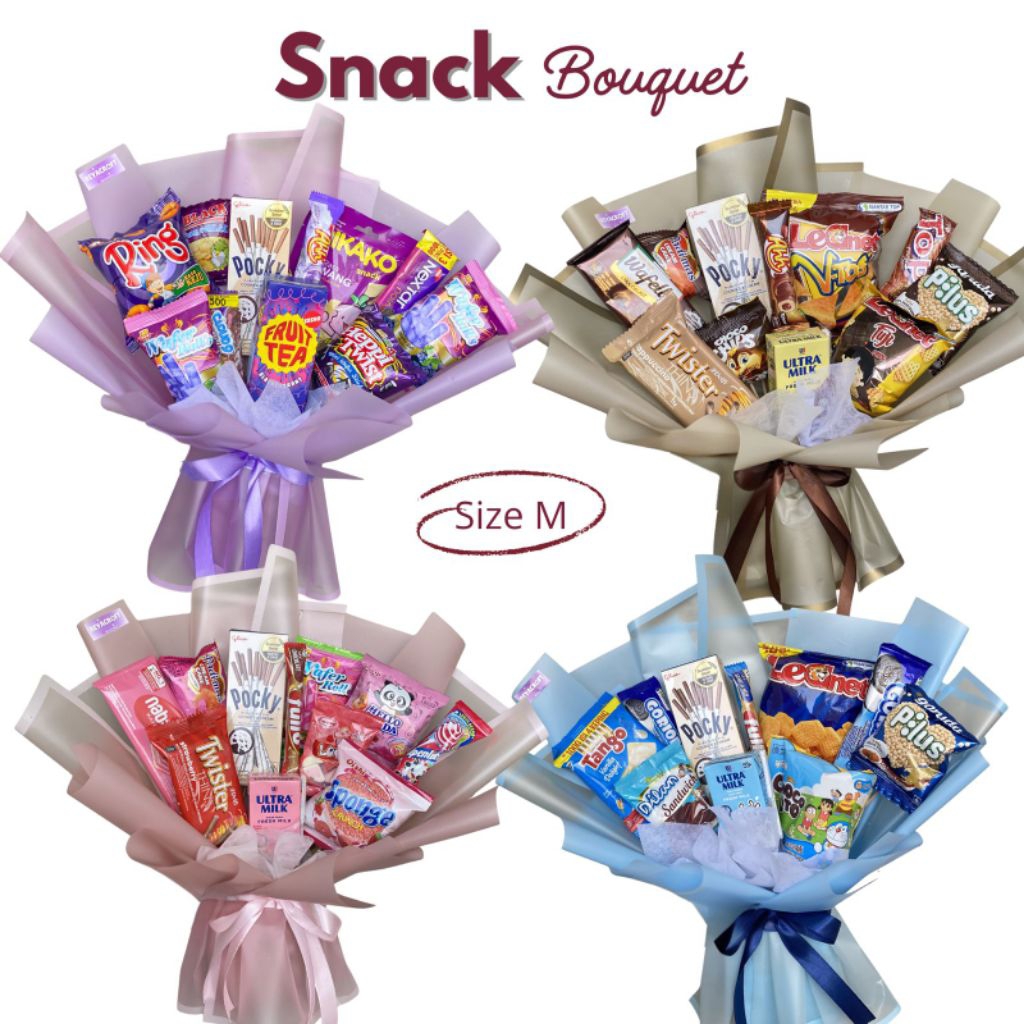 REYACRAFT Buket Snack Medium | Buket Makanan | Buket Wisuda Sempro | Hadiah Ulang Tahun | Buket Band