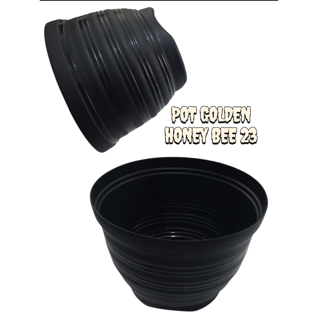 POT PLASTIK / POT BUNGA TANAMAN / POT PLASTIK RINGAN / GOLDEN HONEY BEE 23