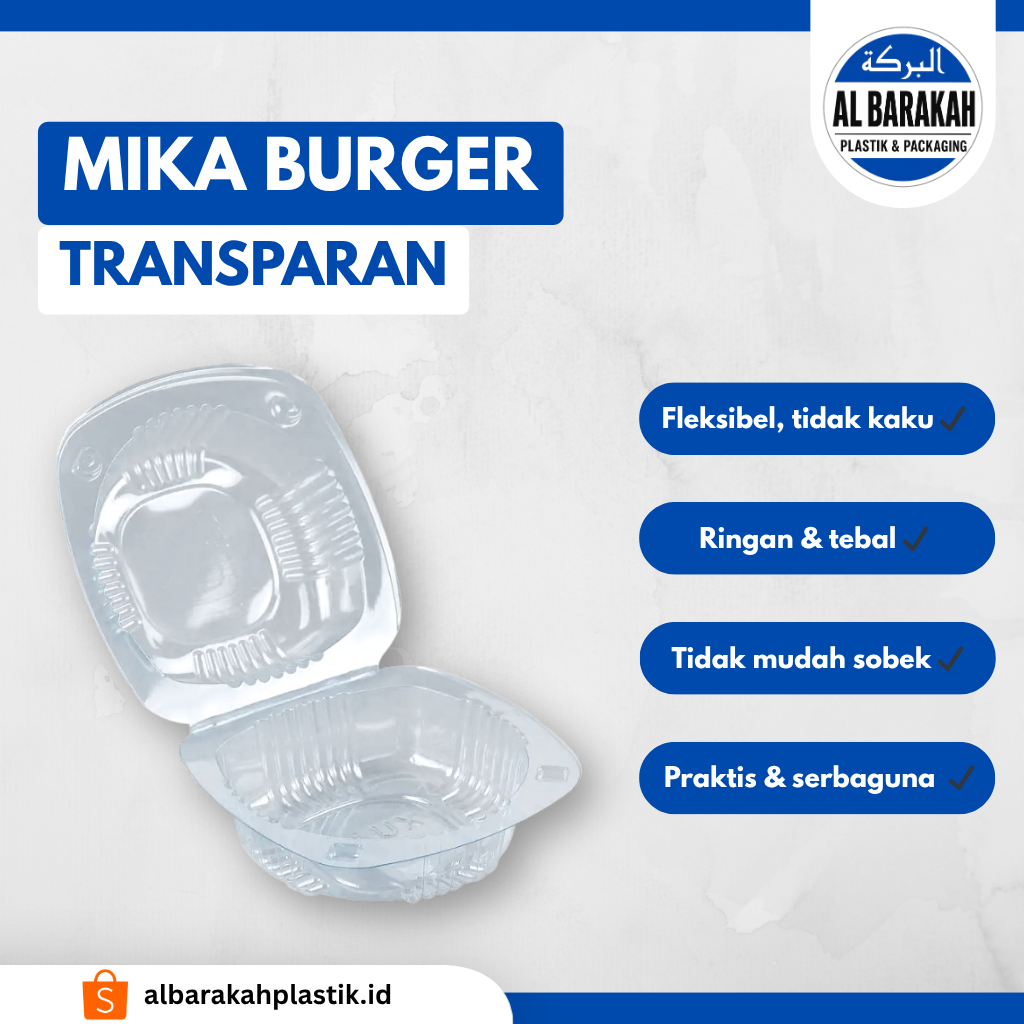 Mika Plastik Burger Mika Bulat | Al Barakah Plastik