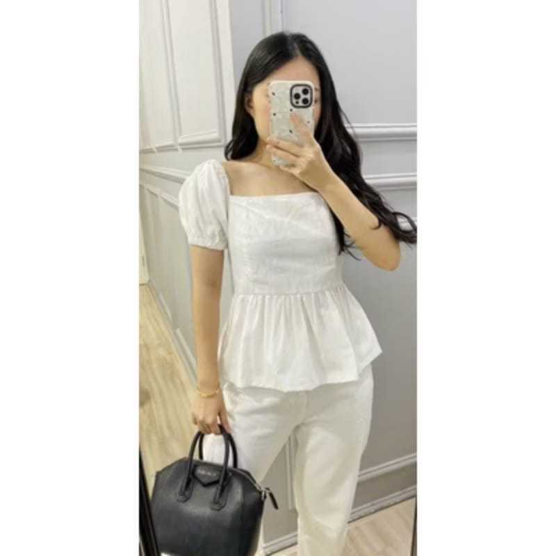 CYLEN crop top korea//baju atasan wanita kekinian//baju sabrina jumbo// crop top party