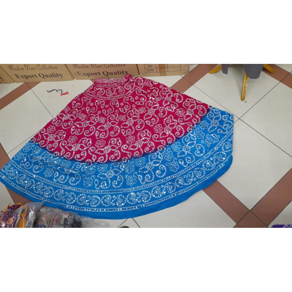 KUALITAS PREMIUM ROK INDIA LEBAR MEWAH MOTIF KELILING DEPAN BELAKANG JAIPUR ETNIK BOHO BOHEMIAN