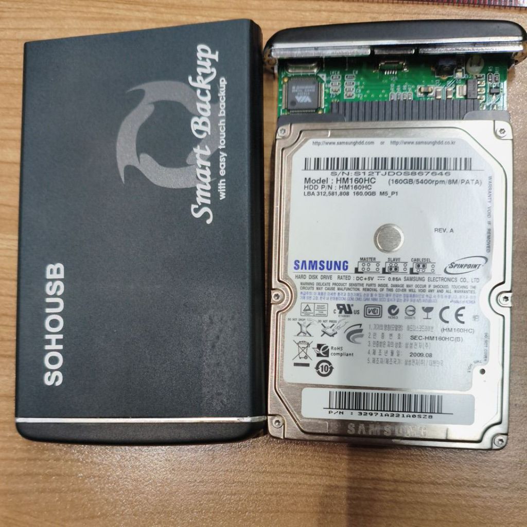 EKSTERNAL HDD 2.5 SOHOUSB inc SAMSUNG 160 GB (IDE)