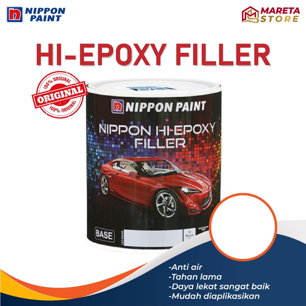 Nippon Hi Epoxy Filler + Hardener, Nippon paint hi epoxy filler, nippon hi epoxy 2 komponen + harden