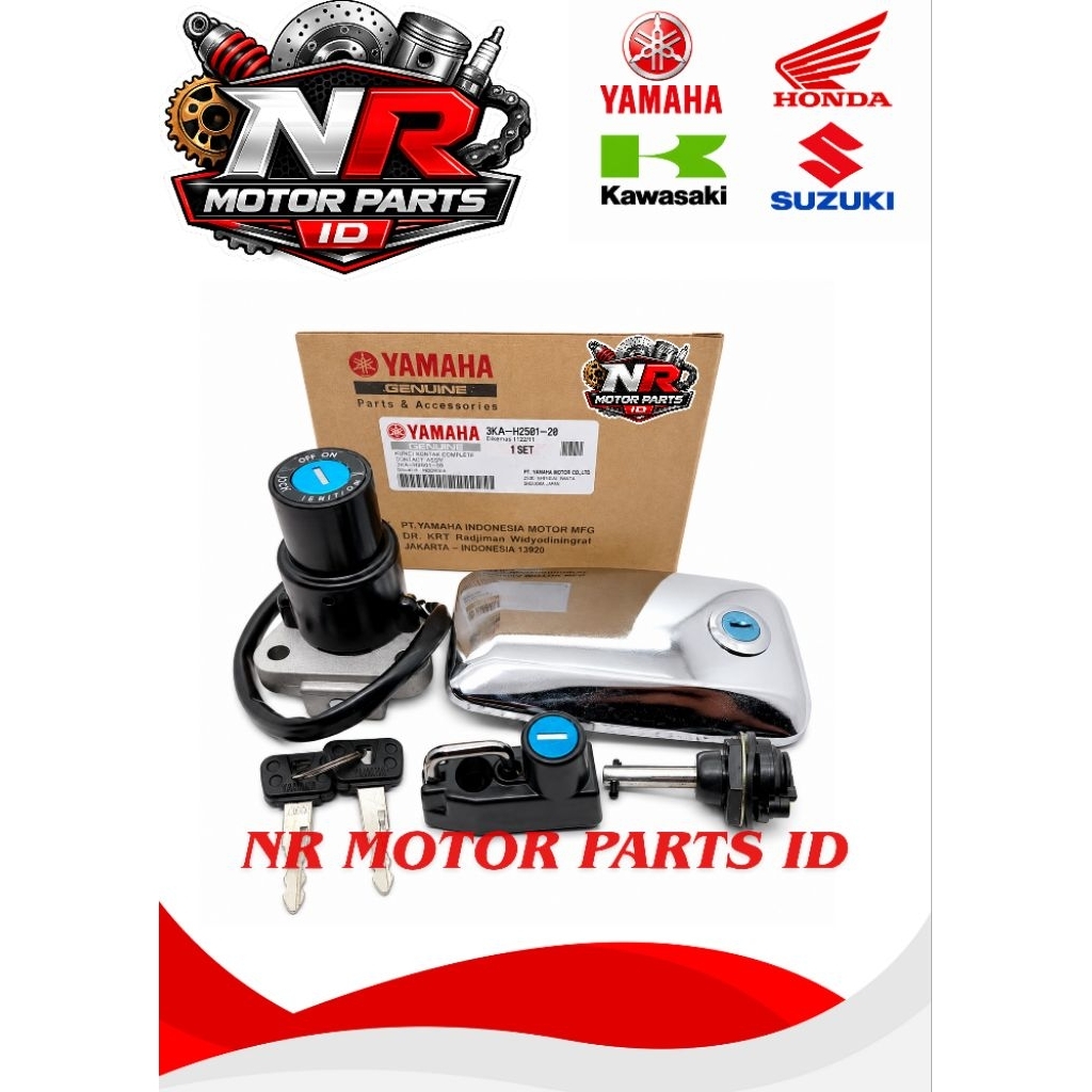 KUNCI KONTAK 1 SET YAMAHA RX KING RX KING NEW 1KUNCI UTK 4 LUBANG 3KA-H2501-20 THAILAND