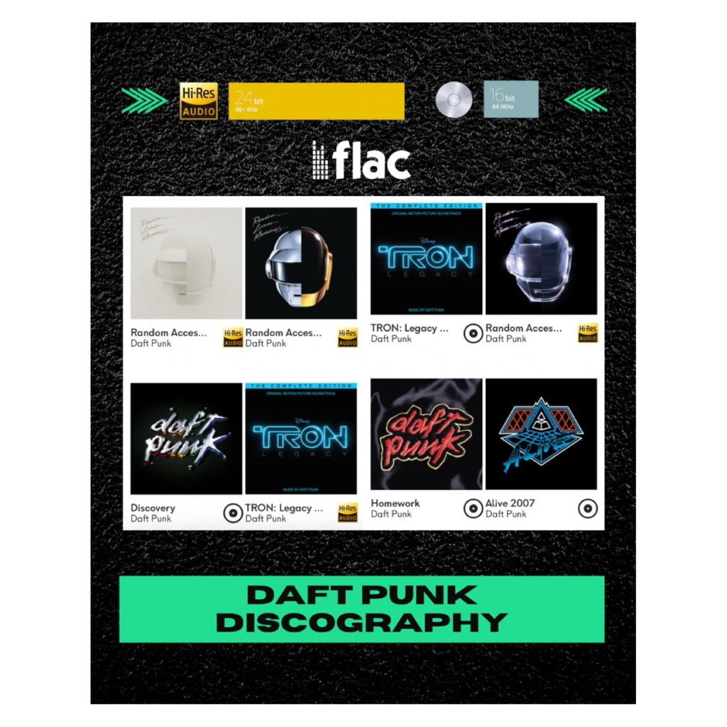 Daft Punk - Discography | Flac | Full Album | Hi-Res | Cd Quality