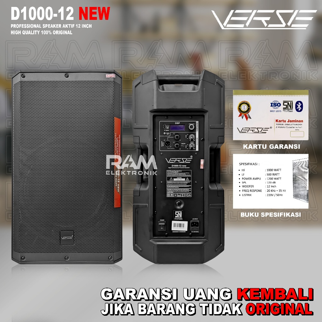 Speaker Aktif 12 Inch VERSE D1000 12 NEW | D1000 12NEW Original