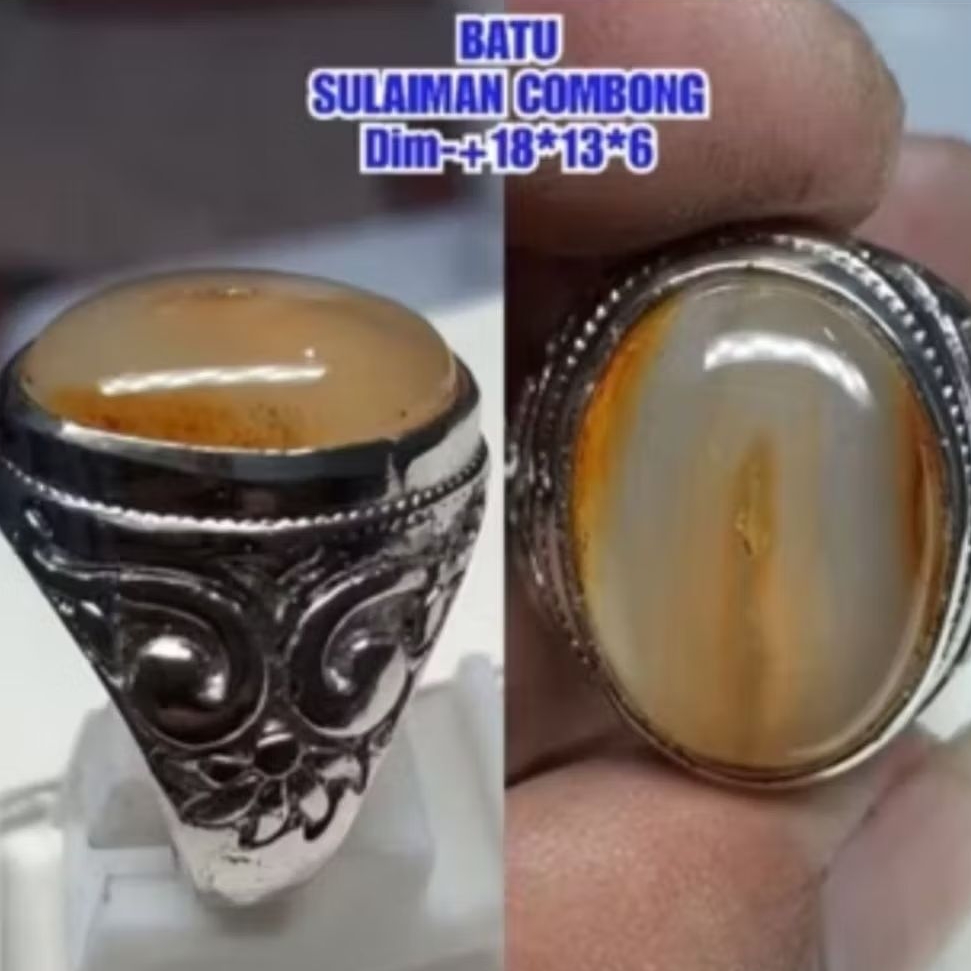 CINCIN BATU SULAIMAN COMBONG SERAMBUT NATURAL