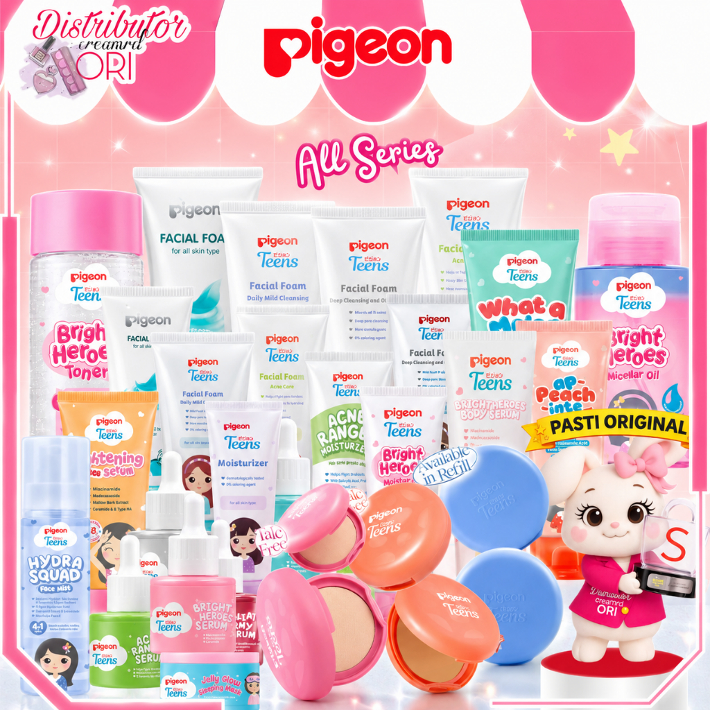 PIGEON TEENS Facial Foam | Moisturizer | Face Powder |  Jelly Tint | Compact Powder | Refill compact
