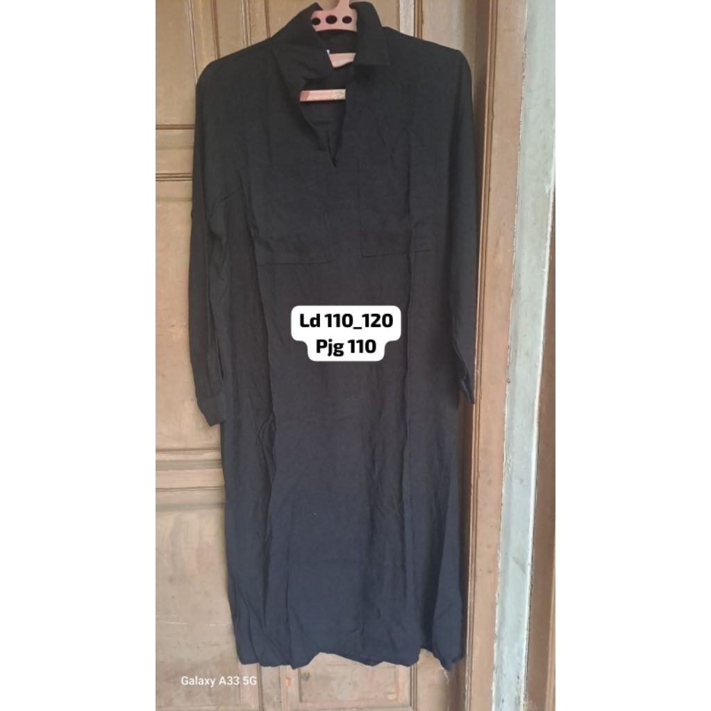 gamis pria preloved jubah hitam