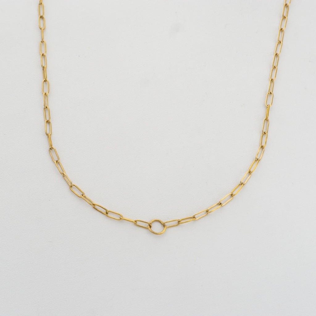 ZOLVEN - Paperclip Chain For DIY Necklace Stainless Steel PVD Gold Plated Rantai Kalung DIY Hypoalle