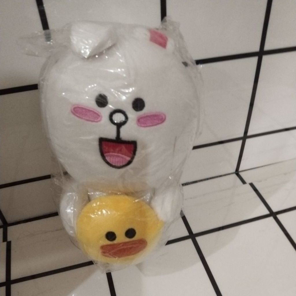 boneka putih line bebek