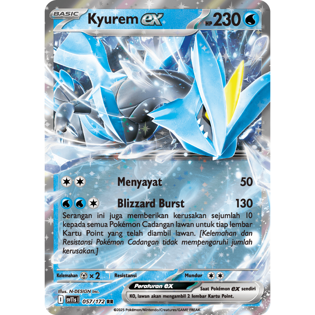 Kyurem EX RR sv11s Hitam & Putih Pokemon TCG Indonesia