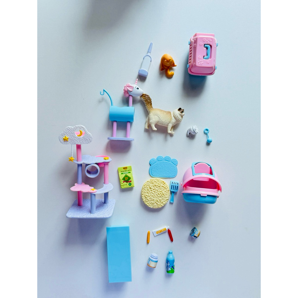 re-ment miniature re ment orcara cat house set