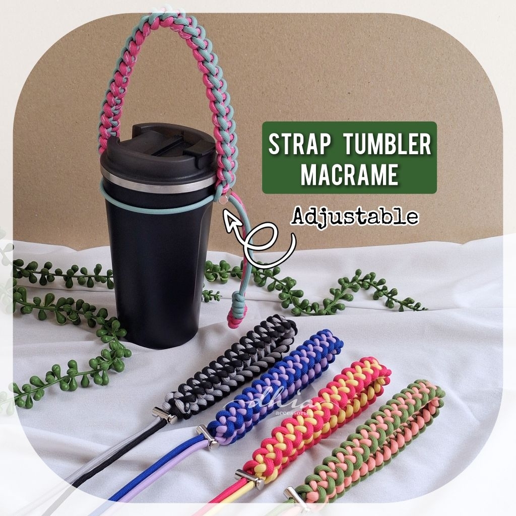 Tali Botol Minum / Bottle Strap Paracord Adjustable / Strap Tumbler Macrame / Strap Corkcicle
