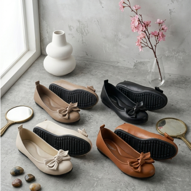 GRAVICI -Sepatu Sandal Flat Shoes Wanita Sepatu Kerja Wanita  AS-12