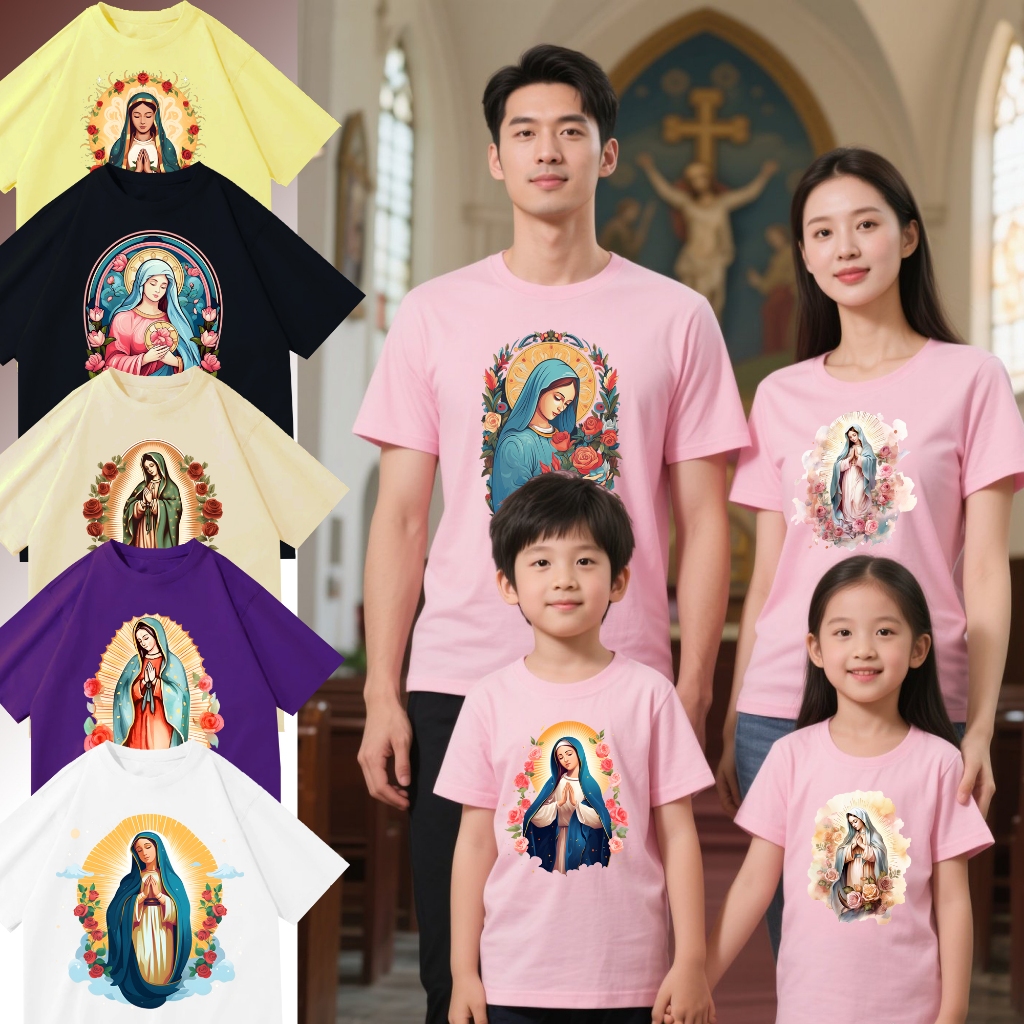 HOONEYBEE - BAJU BUNDA MARIA KAOS ROHANI KATOLIK FLOWER MOTHER MARY
