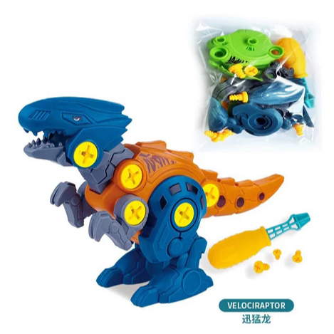 Mainan Edukasi Anak Bongkar Pasang Robot Dinosaurus - Dapat Dibongkar Pasang, Plastik Berkualitas, M